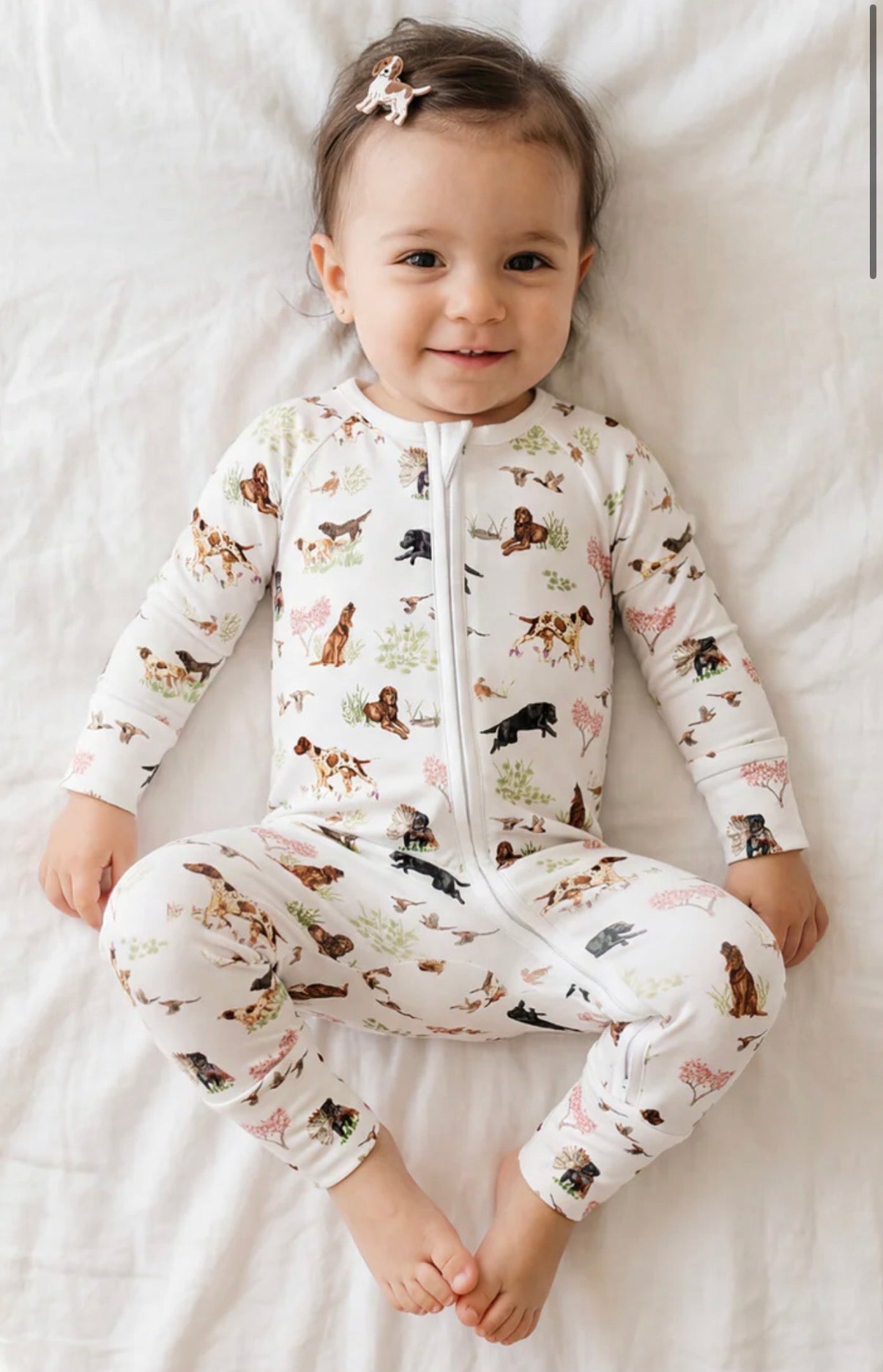 Hunting Dog Bamboo Onesie