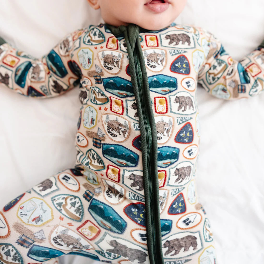 Wildlife Bamboo Zip Romper