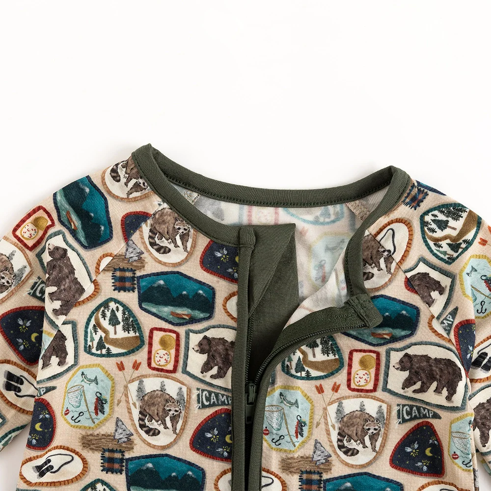 Wildlife Bamboo Zip Romper