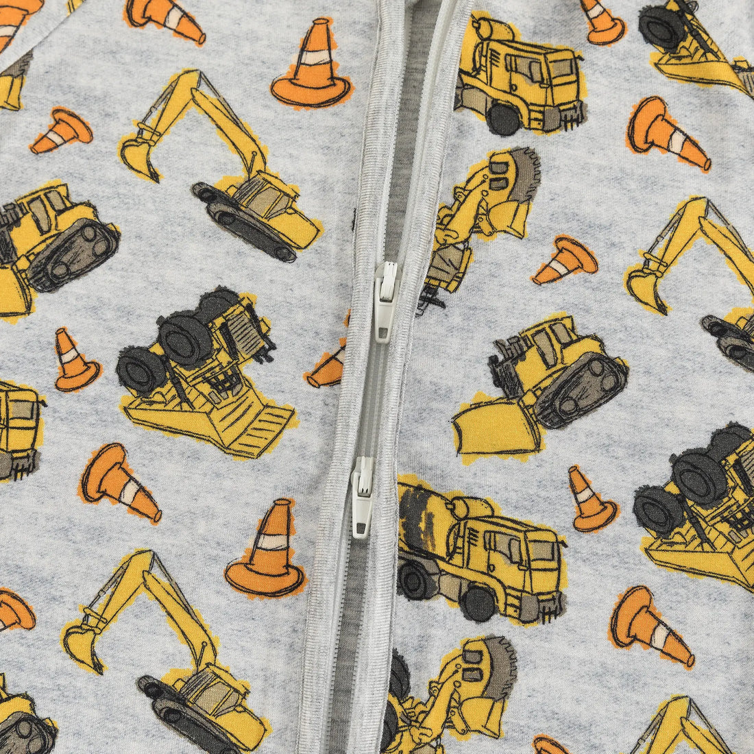 Construction Zone Bamboo Zip Romper