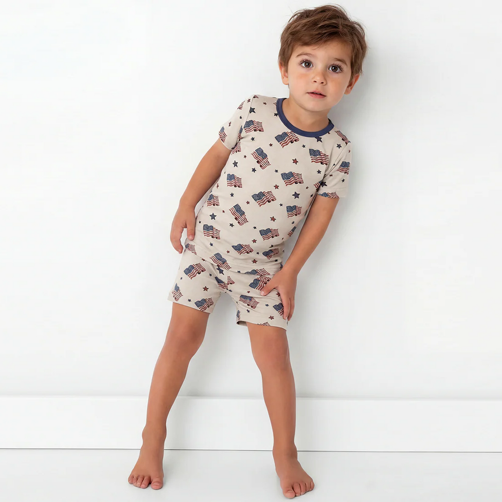 America Bamboo Shorts & Tee Set