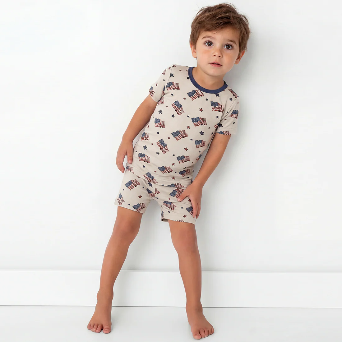 America Bamboo Shorts & Tee Set