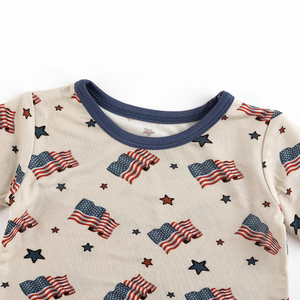 America Bamboo Shorts & Tee Set