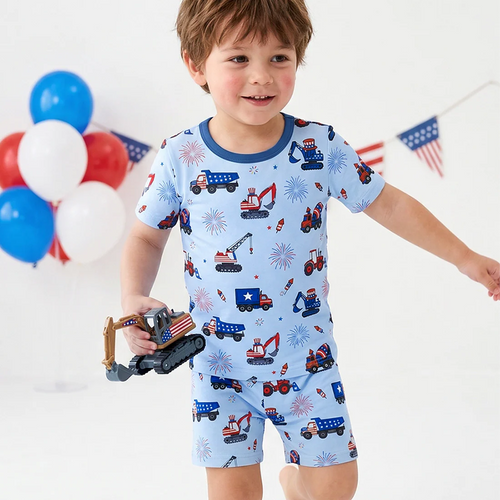 4th of July Trucks Bamboo Shorts & Tee Set