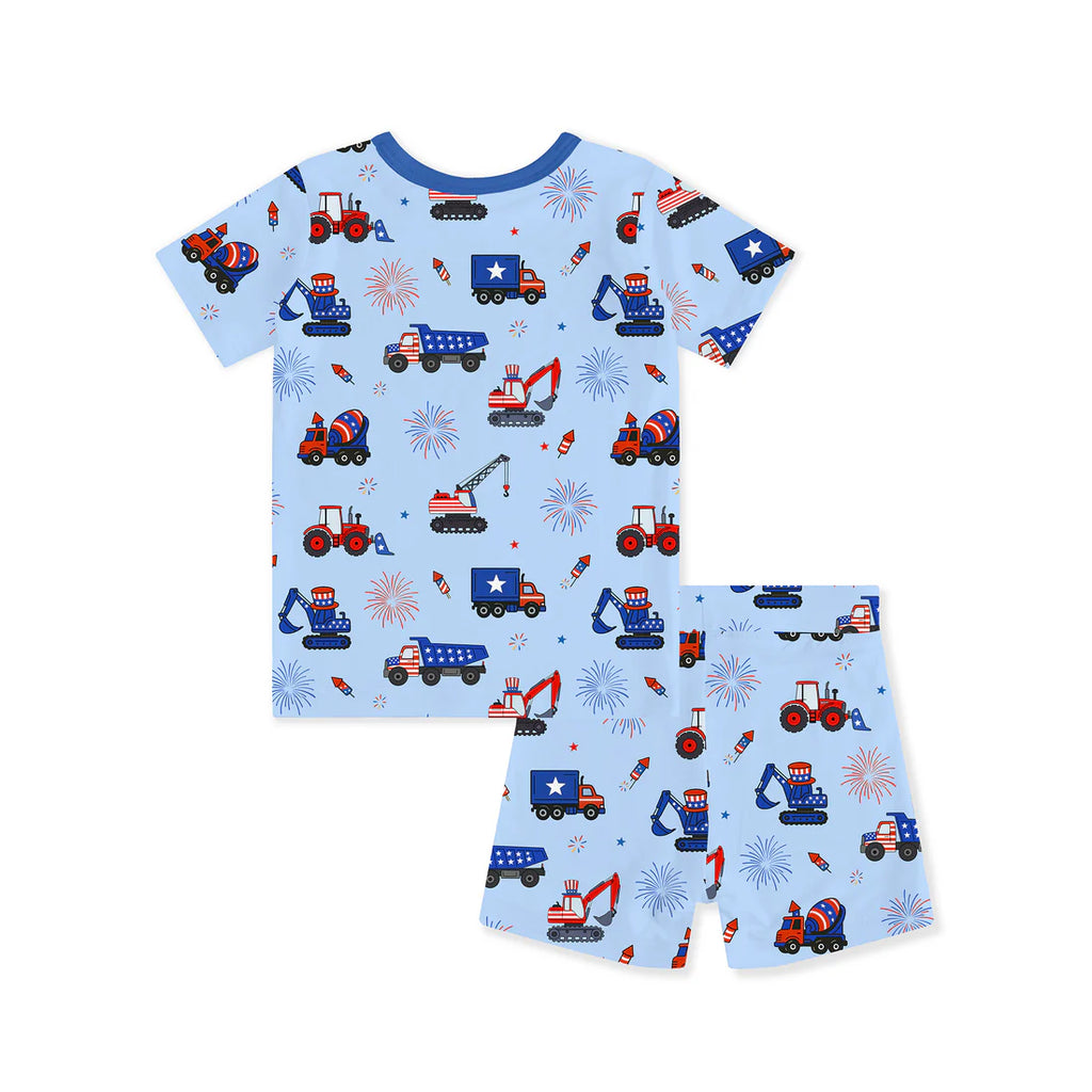 4th of July Trucks Bamboo Shorts & Tee Set